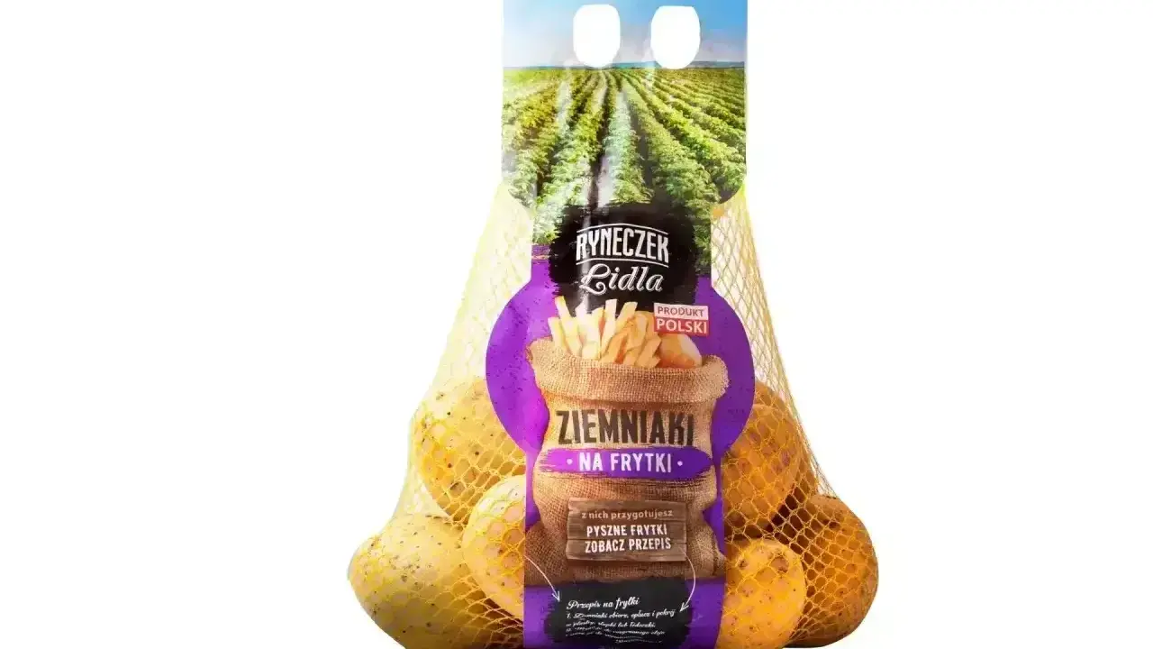 Ziemniaki na frytki z Ryneczku Lidla. Idealne do przygotowania chrupiących frytek. Produkt polski.