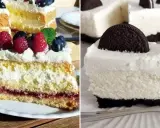 Dwa pyszne ciasta: biszkopt z owocami i kremem, oraz sernik Oreo. Idealne na szybkie ciasto z serkiem mascarpone.